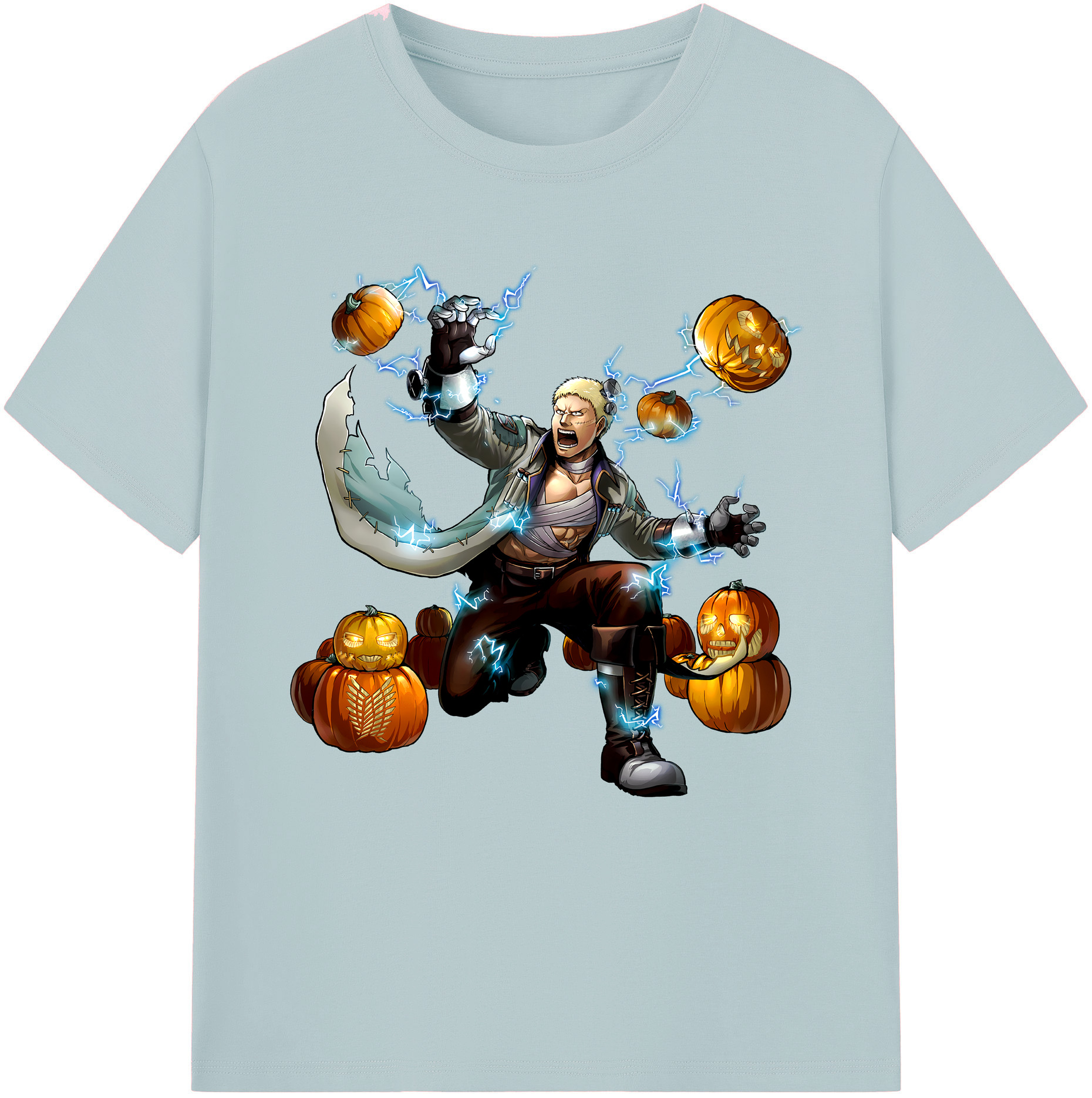 （画像用） 進撃の巨人 ライナー・ブラウン Attack on Titan Reiner Braun 綿100％半袖Tシャツ（フロントプリント）